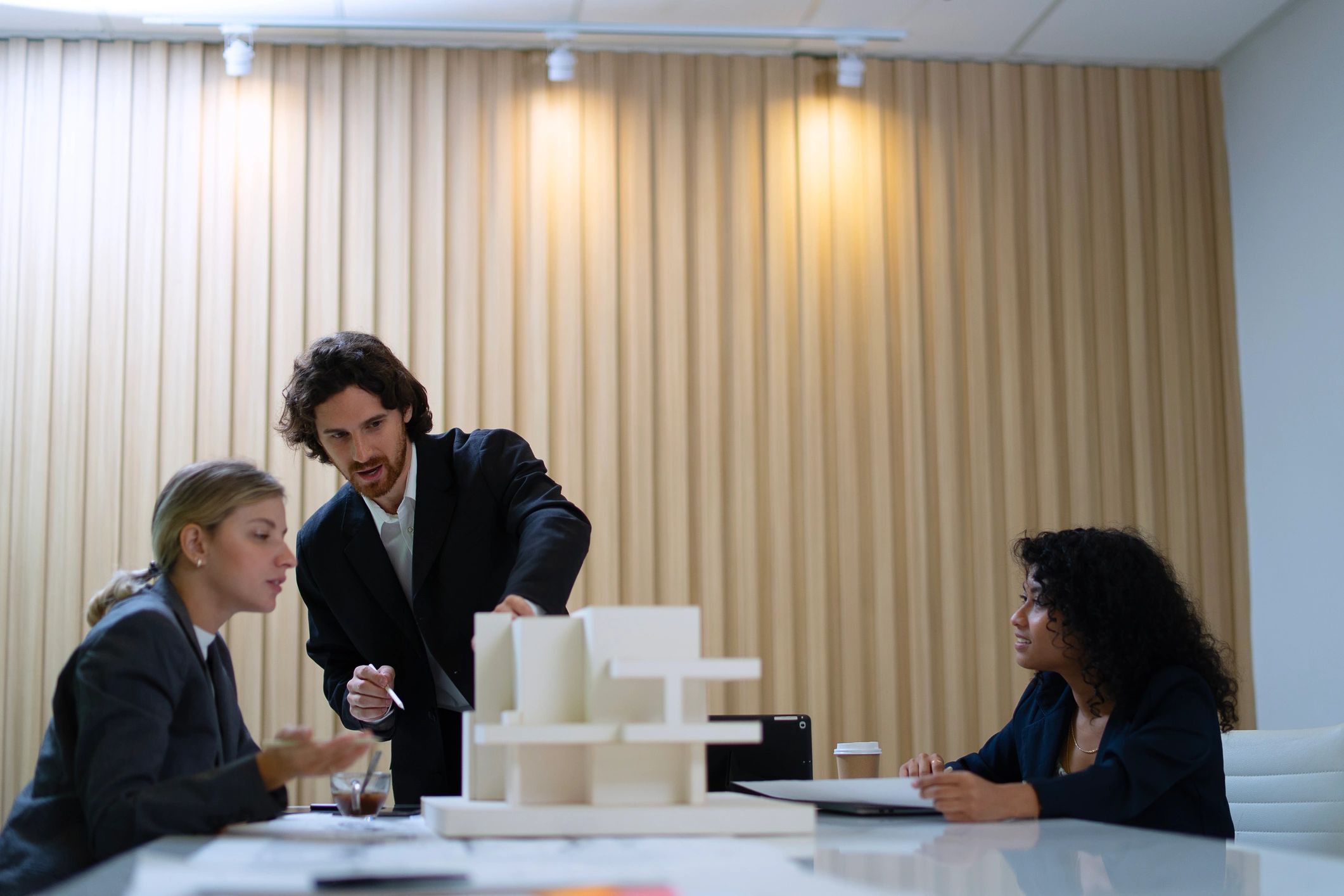 Architects collaborating during a project planning session